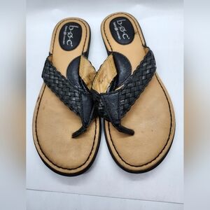 b.o.c Born Women's Black and Tan Sandals Sz 7